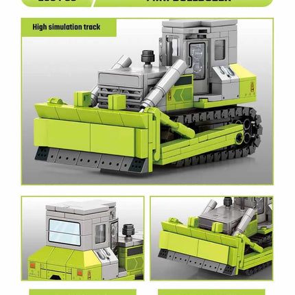 SEMBO Engineering Vehicle Building Kit – MOC Excavator & Mixer Truck Bricks Set for Boys DIY Educational Gifts