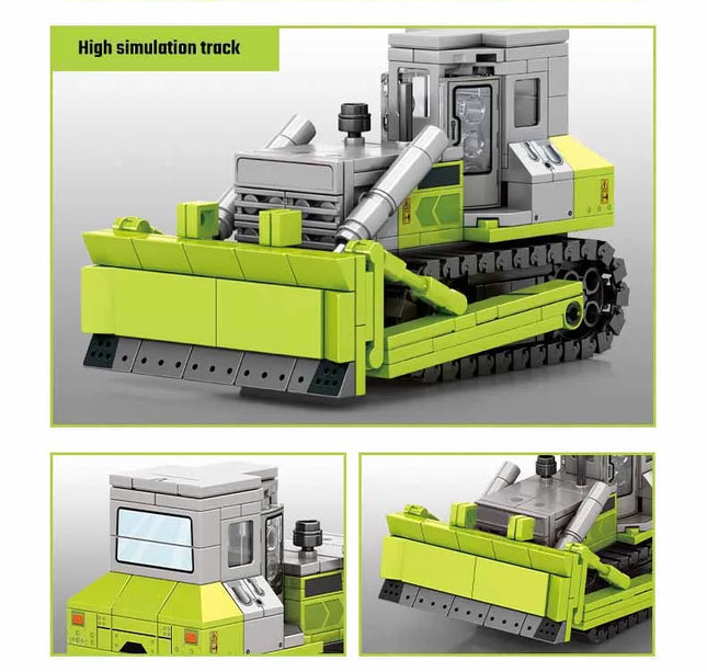 SEMBO Engineering Vehicle Building Kit – MOC Excavator & Mixer Truck Bricks Set for Boys DIY Educational Gifts