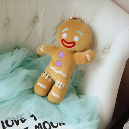Gingerbread Man Plush Toy – Soft Stuffed Cookie Doll for Room Decoration & Birthday Gifts