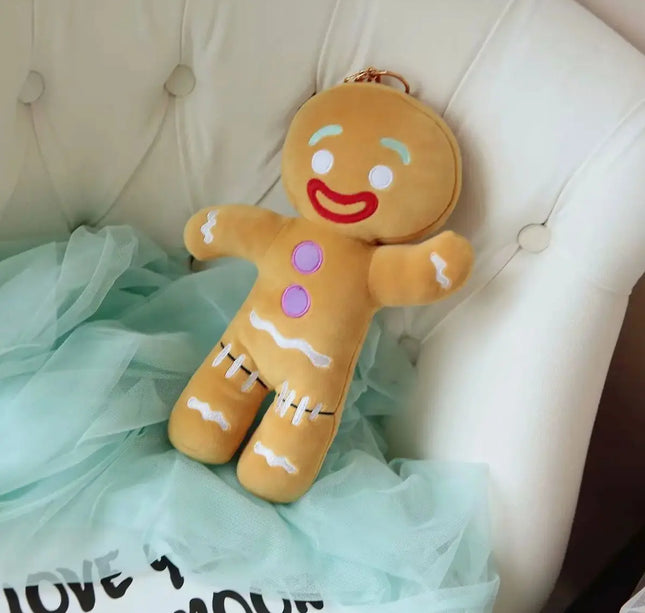 Gingerbread Man Plush Toy – Soft Stuffed Cookie Doll for Room Decoration & Birthday Gifts