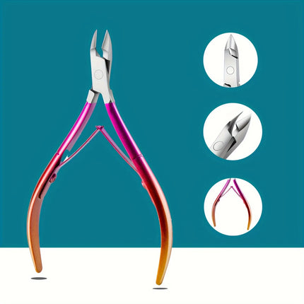 1 Pcs Colorful Scissor Nipper Clipper  Plier Colorful Nail Cuticle Dead Skin Remover Clear Nail Art Tool for Beauty Salon