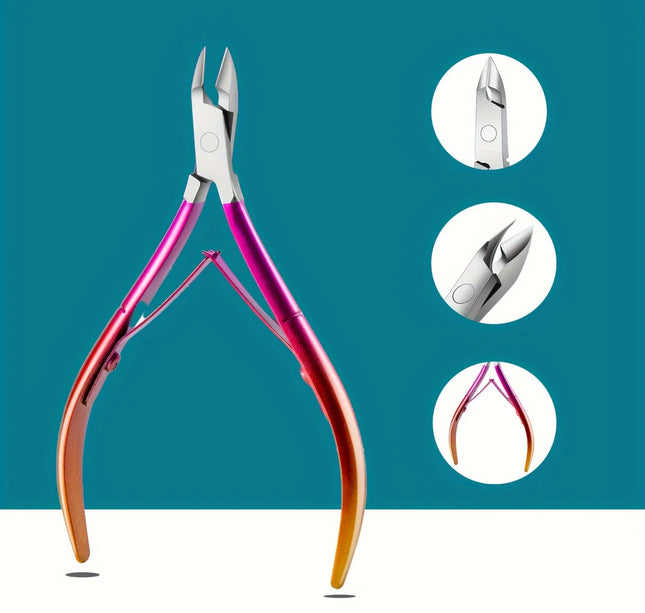 1 Pcs Colorful Scissor Nipper Clipper  Plier Colorful Nail Cuticle Dead Skin Remover Clear Nail Art Tool for Beauty Salon