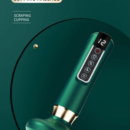 Tricolor Electric Massager GuaSha Anti Cellulite Vacuum Suction Cup Beauty Health Scraping Infrared Heat Slimming Massage Thera