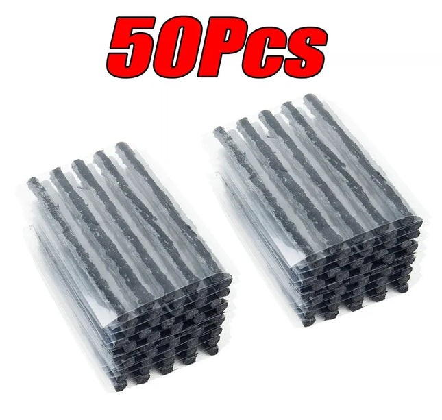 Tubeless Tire Repair Kit – 5–50pcs Plug Tools with Rubber Strips for Car, Truck & Motorcycle