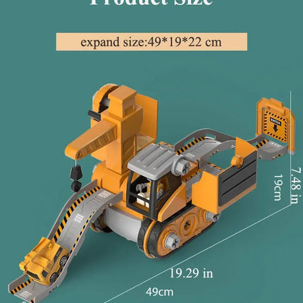 Kids Engineering Vehicle & Electric Drill Set – Educational Assembly Tool Toy with Nuts for Boys Building & Gift