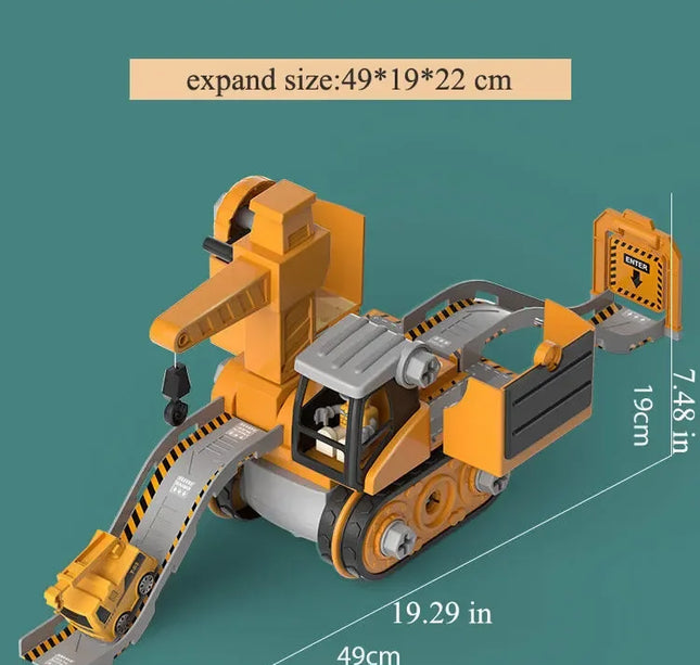 Kids Engineering Vehicle & Electric Drill Set – Educational Assembly Tool Toy with Nuts for Boys Building & Gift