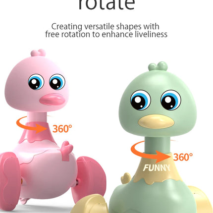 Baby Toy Swing Duck Toy Cartoon Press Vehicles Glide Animal Inertia Pull Back Cars Early Education Toys for Toddlers Boys Girls