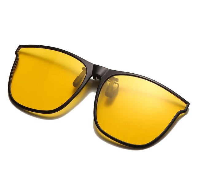 Men's Clip-On Polarized Sunglasses – Vintage Square Photochromic Night Vision Driving Glasses