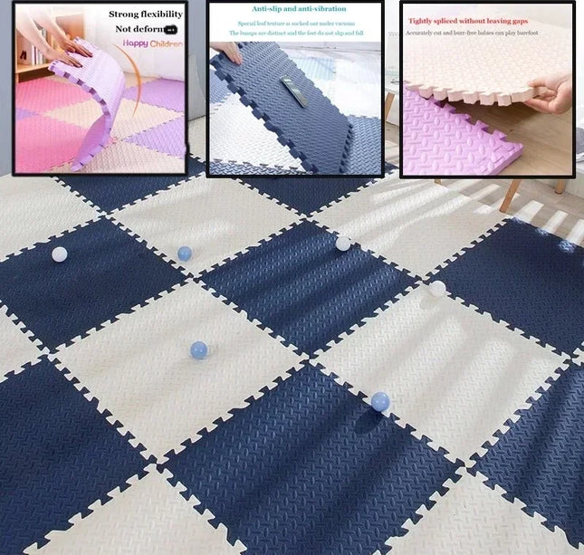 EVA Foam Baby Play Mat – 8–16pcs Puzzle Floor Carpet for Kids 30x1cm