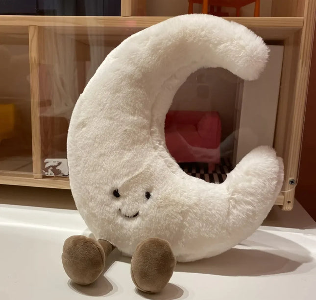 Smile Face Moon & Sun Plush Cushion – High Quality Stuffed Weather Pillow for Kids Bedroom & Sofa Decor