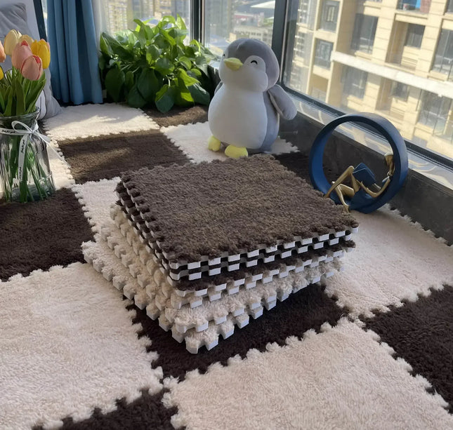 10/20pcs Baby Play Mat Set – Soft Plush EVA Foam Puzzle Carpet for Kids Room & Floor Warmth