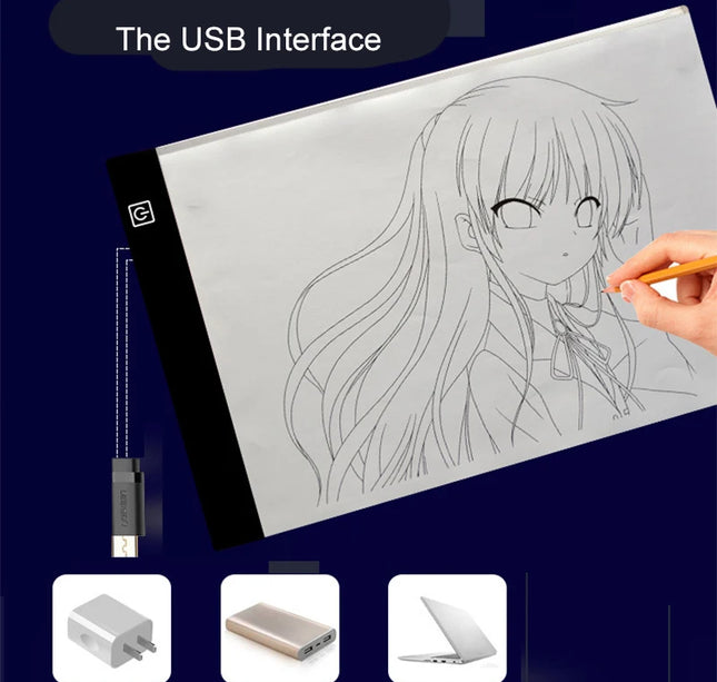 Led Drawing Copy Pad 3 Level Dimmable Board Table Animation Painting Educational Toys Gift Adjustable Light Notepad For Children
