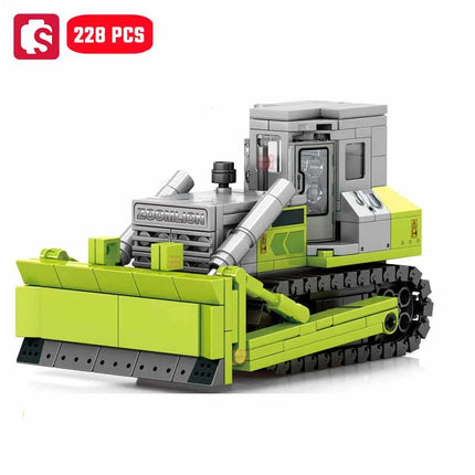 SEMBO Engineering Vehicle Building Kit – MOC Excavator & Mixer Truck Bricks Set for Boys DIY Educational Gifts