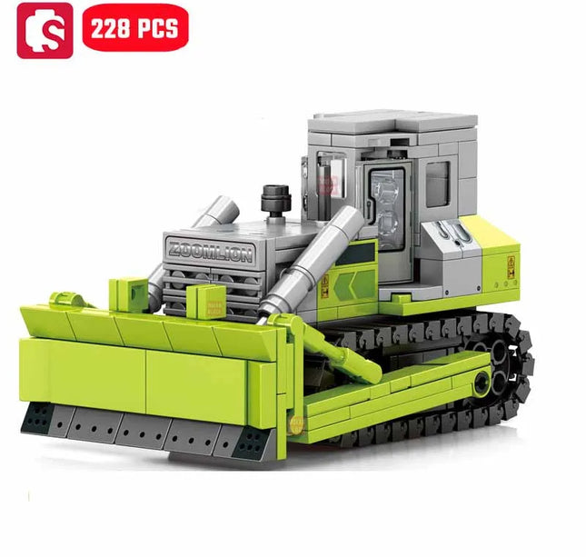 SEMBO Engineering Vehicle Building Kit – MOC Excavator & Mixer Truck Bricks Set for Boys DIY Educational Gifts
