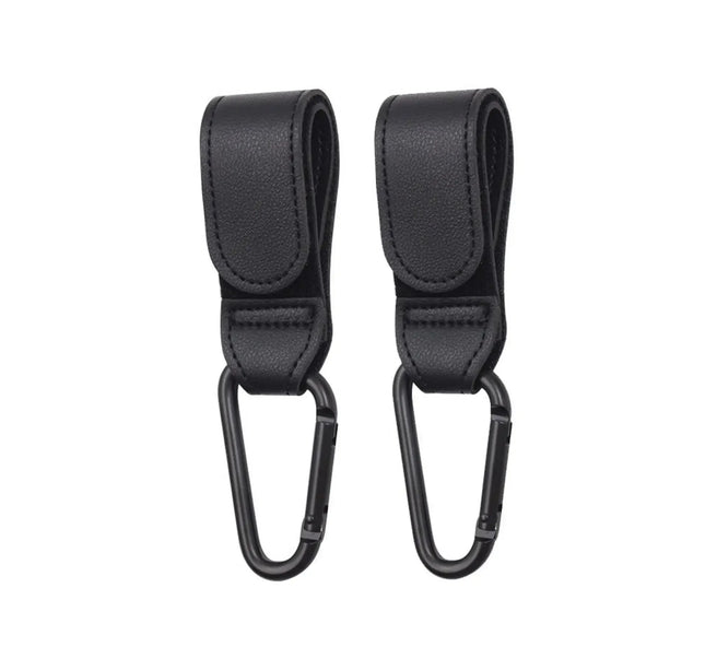 Adjustable Stroller Hook – PU Leather Bag Hanger for Baby Travel
