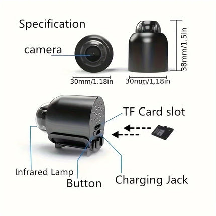 Mini WiFi Security Camera 1080P – Night Vision Baby Monitor & Audio Recorder