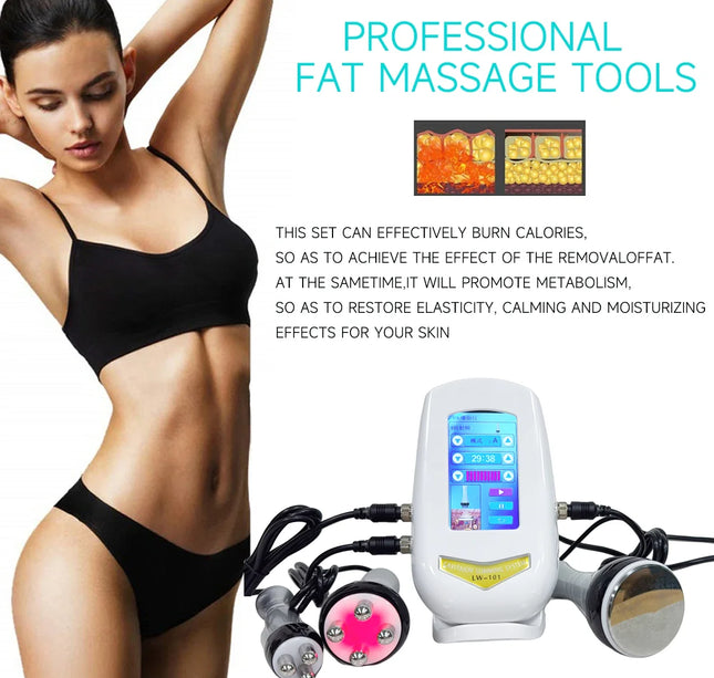 40K 3-in-1 Ultrasonic Body Shaping Instrument Beauty Massage Negative Pressure Slimming Facial Care Beauty Salon Dedicated