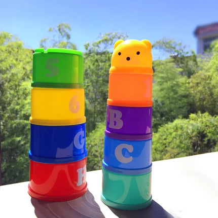 Stacking Cup Game – Educational Speed Puzzle with Numbers, Letters & Shapes for Kids