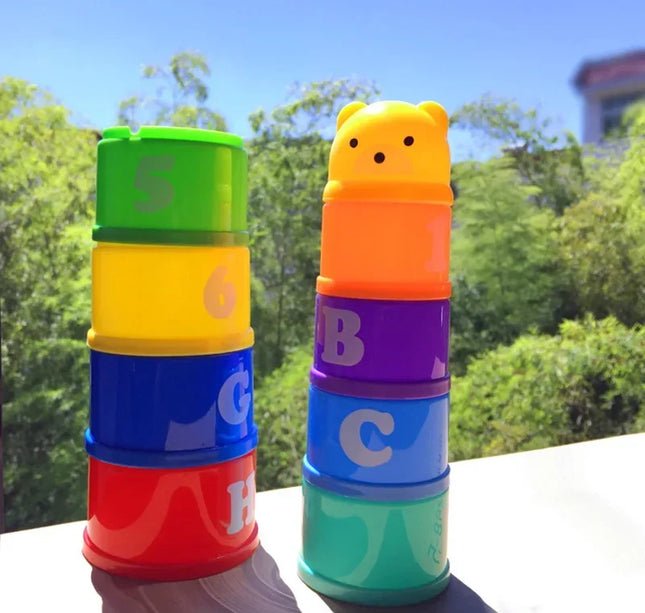 Stacking Cup Game – Educational Speed Puzzle with Numbers, Letters & Shapes for Kids