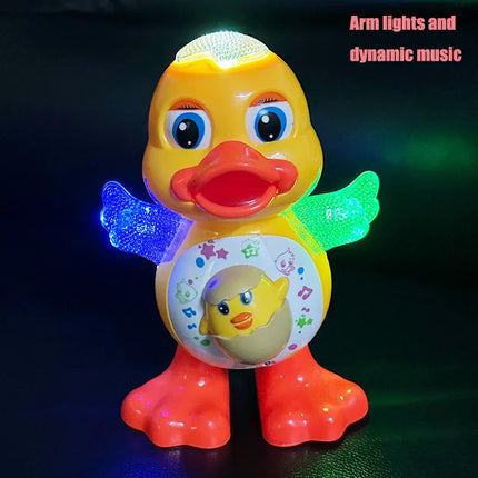 Electronic Dancing Duck Toy – Musical Cartoon Animal with Flashing Lights & Movement for Kids Educational Gift