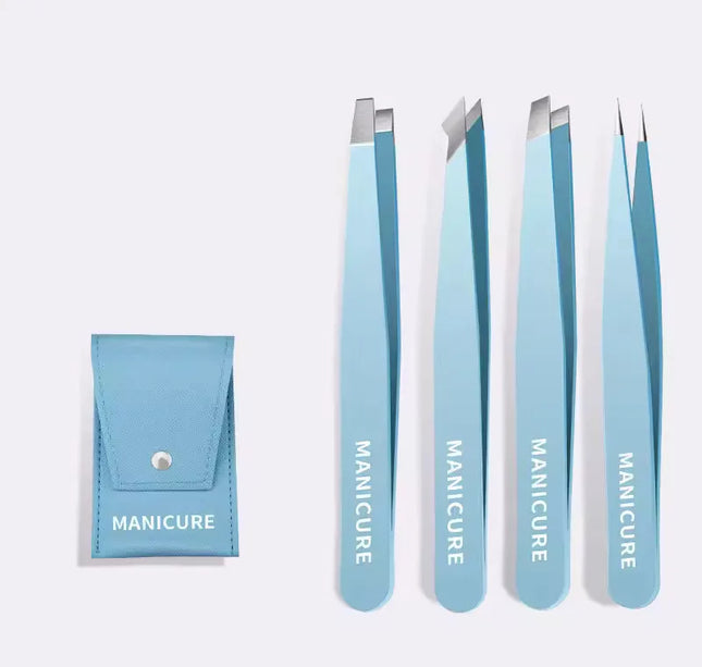 Eyebrow Tweezer Colorful Hair Beauty Fine Hairs Puller Stainless Steel Slanted Eye Brow Clips Removal Makeup Tools