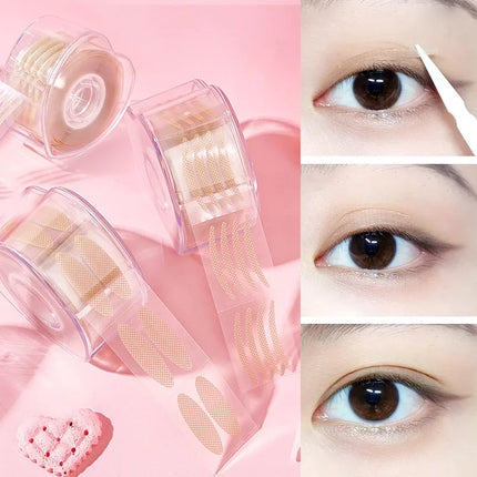 600pcs Double Fold Eyelid Tape – Invisible Self-Adhesive Lace Stickers for Eyelid Lift & Under Eye Beauty Tool
