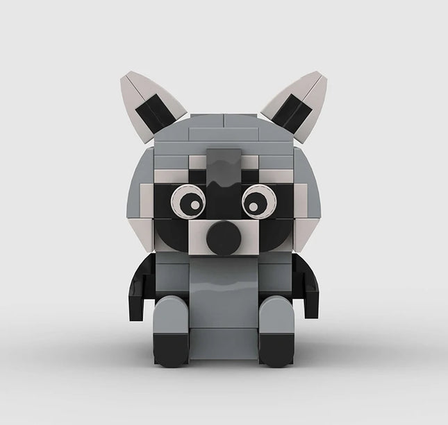 MOC Cute Animal Raccoon Building Blocks Set DIY Educational Building Blocks Araiguma Model Kids Toys Christmas Gifts Boys Girls