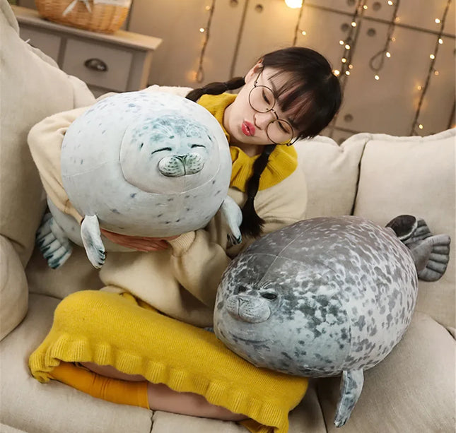Hot 3D Novelty Throw Pillows Cute Real Life Sea Lion Plush Toys Soft Seal Plush Stuffed Plush Housewarming Party Hold Pillow