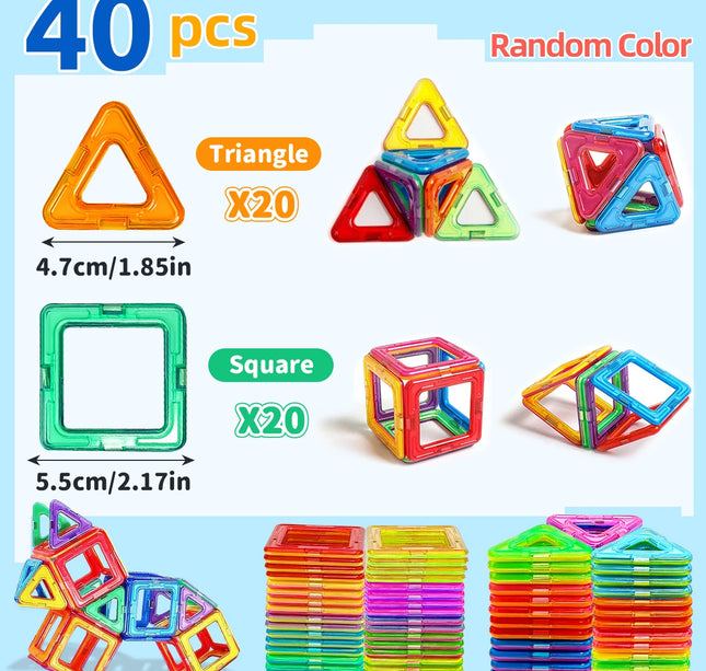 Magnetic Building Blocks DIY Magnets Toys medium size STEM Toys Construction Toys Learning Educational Magnet Toys