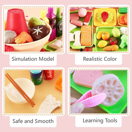 Kids Pretend Kitchen Playset – Simulation BBQ & Cooking Toys for Girls Educational Play House Fun