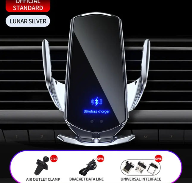 Car Wireless Charger Magnetic Auto Car Mount Phone Holder For iPhone Samsung Xiaomi Infrared Induction 15W Fast Charging Station