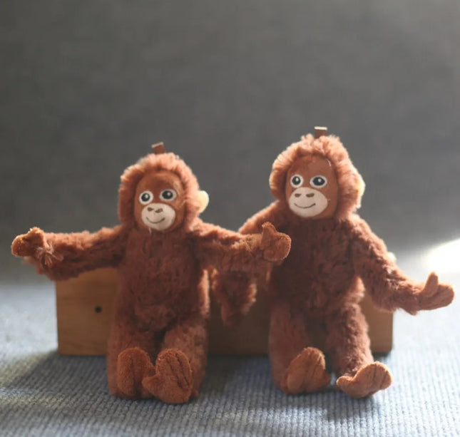 Soft 20cm Gorilla Pendant Monkey Orangutans Plush Doll Pendant Animal Stuffed Key Ring Boy