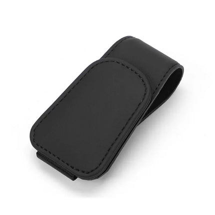 Car Sun Visor Glasses Clip – Magnetic Leather Holder for Eyeglasses & Sunglasses