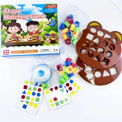 DIY Montessori Puzzle – Geometric Shape & Color Matching Game for Children