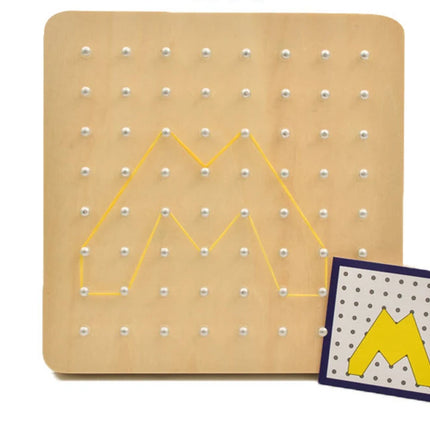 Montessori Geometry Math Teaching Aids For Children Shape Pegboard Puzzle Game Early Childhood Educational Wooden Toys Gifts