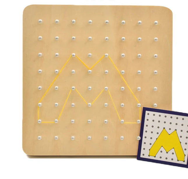Montessori Geometry Math Teaching Aids For Children Shape Pegboard Puzzle Game Early Childhood Educational Wooden Toys Gifts