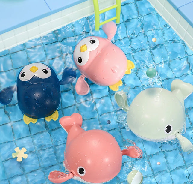 Baby Bath Toys – Wind-Up Swimming Animals for Kids Bathtub & Shower Play