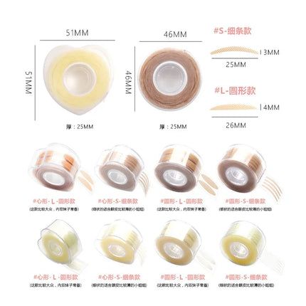 600pcs Double Fold Eyelid Tape – Invisible Self-Adhesive Lace Stickers for Eyelid Lift & Under Eye Beauty Tool
