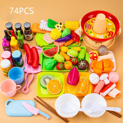 Kids Pretend Kitchen Playset – Simulation BBQ & Cooking Toys for Girls Educational Play House Fun