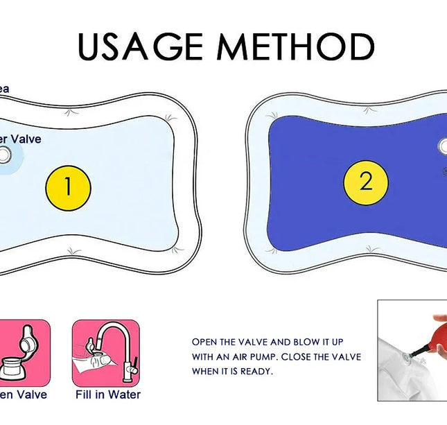 Infinno Baby Tummy Time Mat – Premium Inflatable Water Cushion for Sensory Play