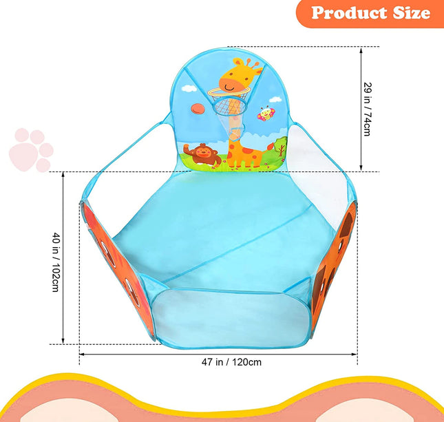 Portable Foldable Ball Pit Tent – Children's Indoor & Outdoor Play Tent with Basket for Holiday Gifts & Educational Fun