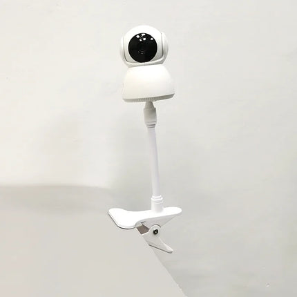 Portable Bendable Camera Holder – No-Punch Clamp Mount for Baby Monitor or Webcam