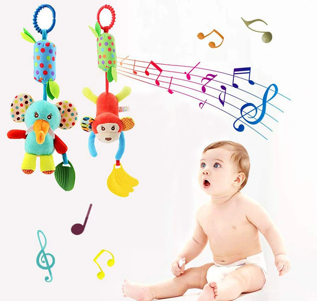 Baby Crib Hanging Rattles Toys Car Seat Toy Soft Mobiles Stroller Crib Cot Spiral Toy Pram Hanging Dolls for Babies Newborn Gift