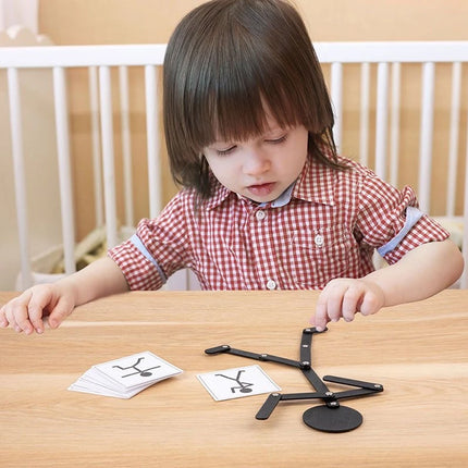 Montessori Wooden Puzzle Toy – Early Learning Sporty Pose Jigsaw for Kids Hands-On Skill & Busy Board Educational Gifts   2/2