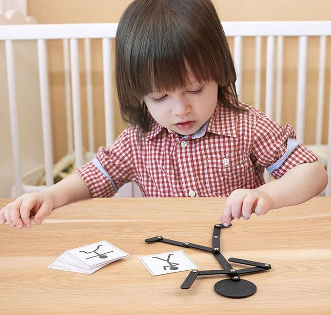 Montessori Wooden Puzzle Toy – Early Learning Sporty Pose Jigsaw for Kids Hands-On Skill & Busy Board Educational Gifts   2/2