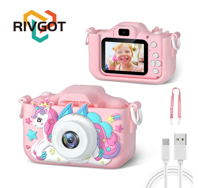 Children Camera 1080P HD Toddler Digital Video Camera 2.0-inch Kids Camera with Silicone Cases Toys for Christmas Birthday Gifts