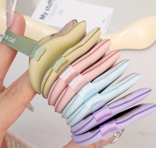 10PCS Cute Cat Makeup Puff Foundation Cosmetic Puff Smooth Powder Concealer Beauty Dry and Wet Dual-use Powder Puff Makeup Tool