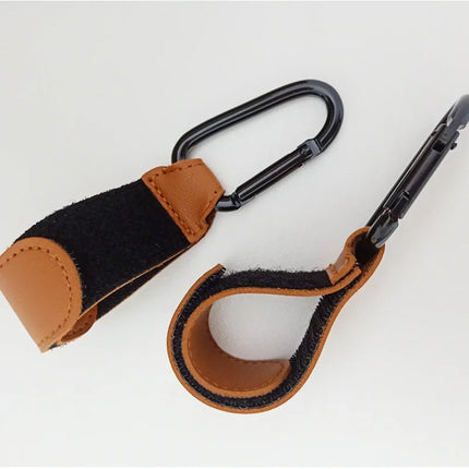 Adjustable Stroller Hook – PU Leather Bag Hanger for Baby Travel