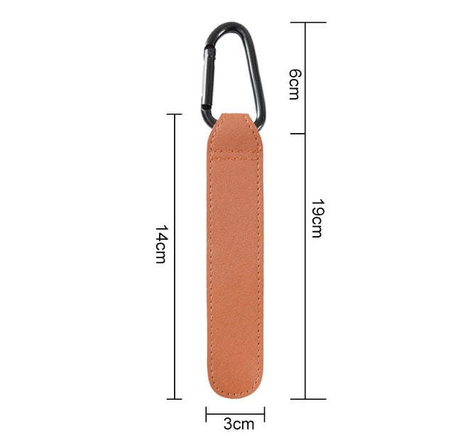 Adjustable Stroller Hook – PU Leather Bag Hanger for Baby Travel