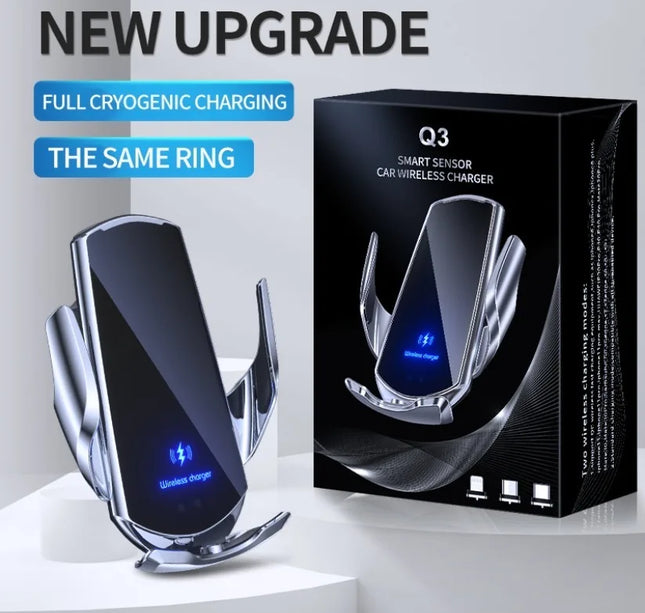 15W Car Magnetic Wireless Charger Automatic Car Mount Phone Holder For iPhone 16 15 For SamsungInfrared Induction Fast Charging